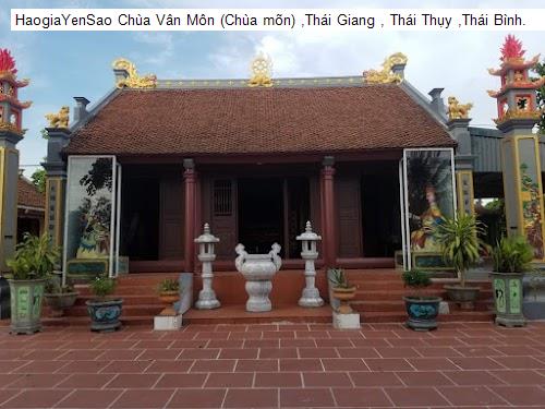 Chùa Vân Môn (Chùa mõn) ,Thái Giang , Thái Thụy ,Thái Bình.